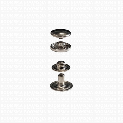 Drukknoop: Drukknoop mini portemonnee drukker kap 8,8 mm zilver Ø 8,8 mm  - afb. 1