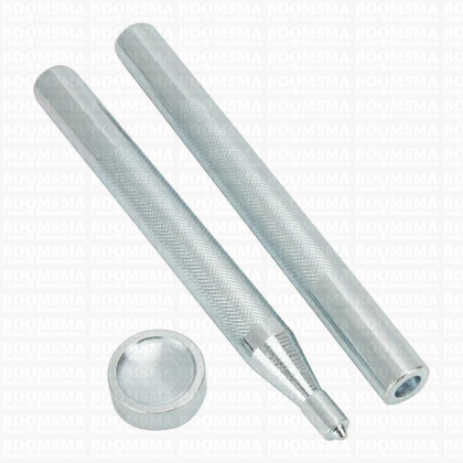 Drukknoopaanzetter Portemonnee drukker kop 12,5 mm, slagstempels en aambeeld - afb. 1