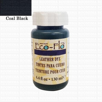 Eco-Flo  Leather dye zwart 4,4 oz = 132 ml coal black - afb. 1