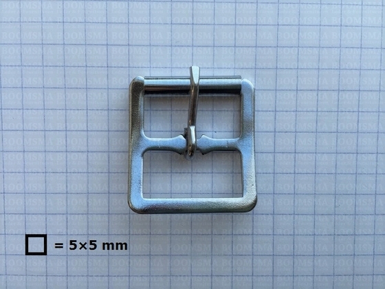Engelse gesp of dubbele rolgesp zilver 22 mm  - afb. 3