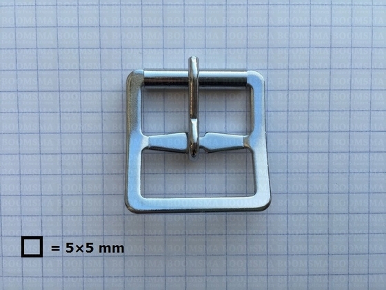 Engelse gesp of dubbele rolgesp zilver 25 mm  - afb. 3