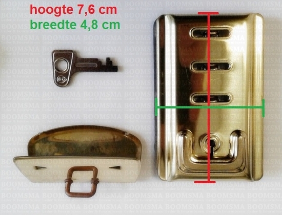 Etage slot goudkleurig (per paar) 7,6 x 4,8 cm - afb. 3