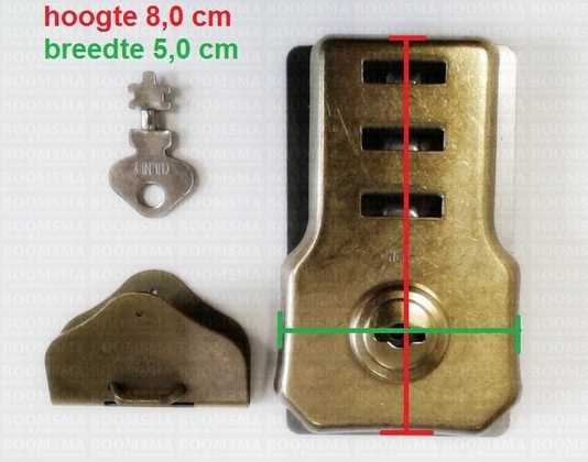 Etage slot antiek goud gekleurd (per paar) - afb. 3