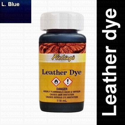 Fiebing Leather dye blauw Light blue - kleine fles - afb. 1