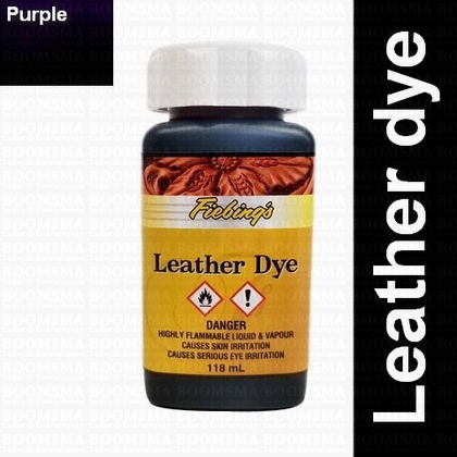 Fiebing Leather dye paars 118 ml purple - kleine fles - afb. 1