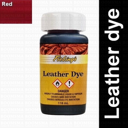 Fiebing Leather dye rood Red - kleine fles - afb. 1