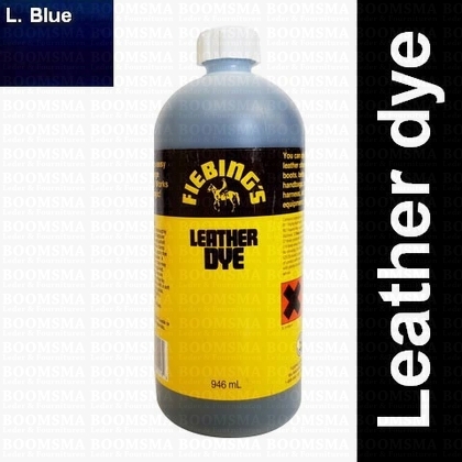 Fiebing Leather dye grote fles Lichtblauw Light blue GROTE fles - afb. 1