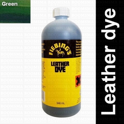 Fiebing Leather dye grote fles groen Green GROTE fles - afb. 1