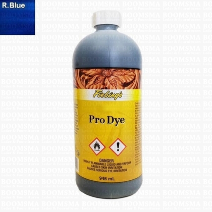 Fiebing Pro (Oil) Dye grote fles 946 ml blauw royal blue 946 ml (= 32 oz.)  - afb. 1
