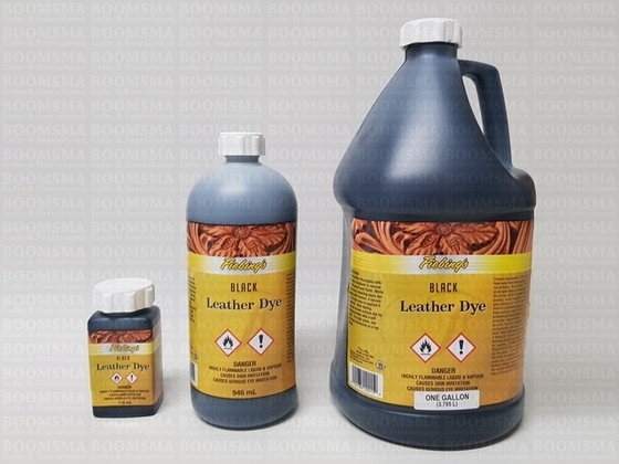 Fiebing Pro (Oil) Dye grote fles 946 ml zwart Zwart 946 ml (= 32 oz.)  - afb. 2
