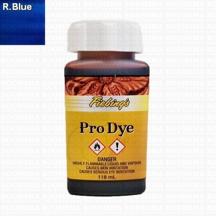 Fiebing Pro Dye kleine fles blauw 118 ml (royal blue) - afb. 1
