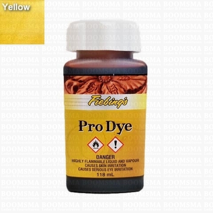 Fiebing Pro Dye kleine fles 118 ml geel 118 ml yellow - afb. 1