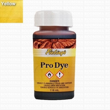 Fiebing Pro Dye kleine fles geel 118 ml (yellow) - afb. 1