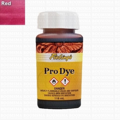 Fiebing Pro Dye kleine fles rood 118 ml (red) - afb. 1