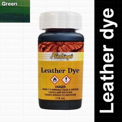 Fiebing Leather dye groen Green - kleine fles - afb. 1