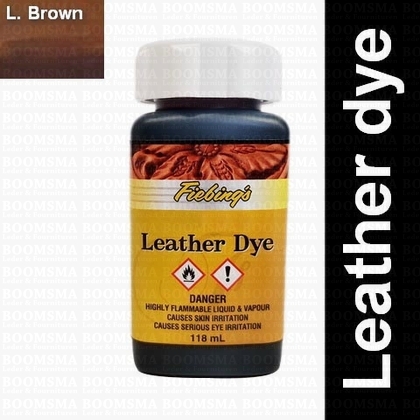 Fiebing Leather dye lichtbruin Light brown - kleine fles - afb. 1