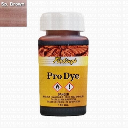 Fiebing Pro Dye kleine fles Spanish Brown 118 ml  - afb. 1