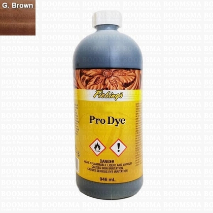 Fiebing Pro Dye grote fles 946 ml bruin golden brown 946 ml (= 32 oz.)  - afb. 1