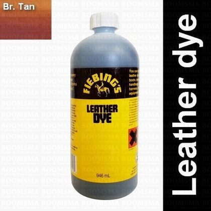 Fiebing Leather dye grote fles British tan GROTE fles - afb. 1