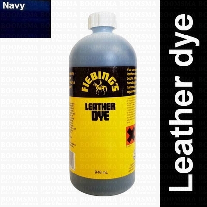 Fiebing Leather dye grote fles Navy GROTE fles - afb. 1