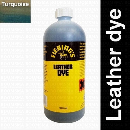 Fiebing Leather dye grote fles turquoise Turquoise GROTE fles - afb. 1