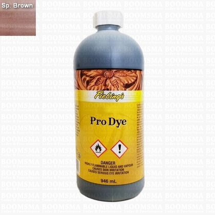 Fiebing Pro Dye grote fles 946 ml bruin spanish brown 946 ml (= 32 oz.)  - afb. 1