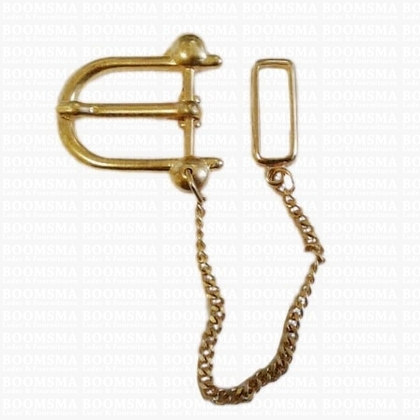 Gesp 20 mm per 2 stuks kleur: goud - afb. 1
