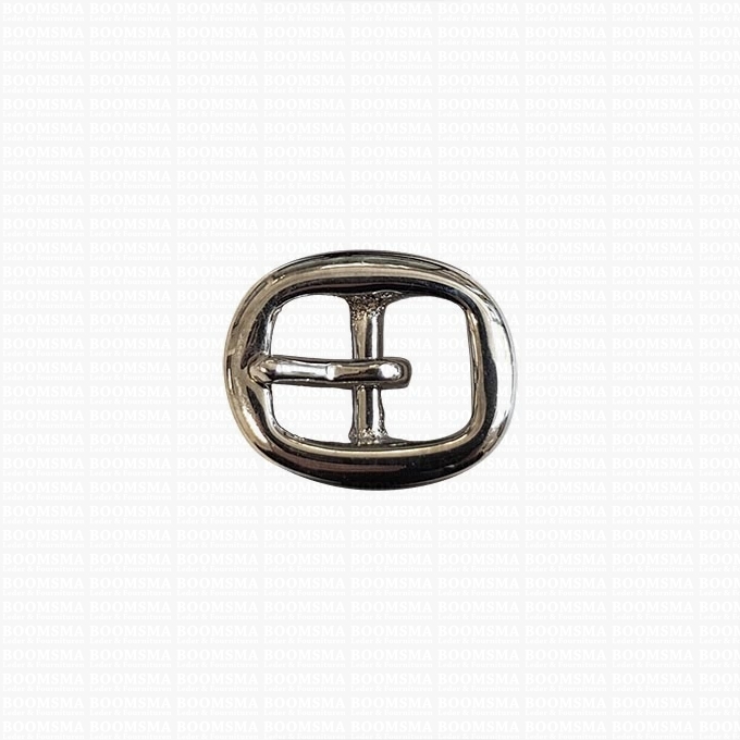 Zware gesp ovaal dubbel massief messing vernikkeld (lage brug) 13 mm ...