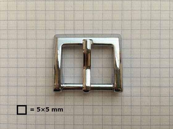 Gesp vierkant verchroomd 25 mm - afb. 2