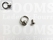 Geweerknop met ring zilver Ø 8 mm (binnenkant ring), totale hoogte met ring 16 mm (per 10 st.) - afb. 2