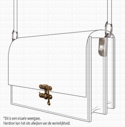 Haak-oog slot lichtbrons middel , (incl. 4× holniet 33)  - afb. 2