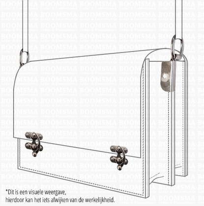 Haak-oog slot mat zilver haak-oog klein (2,5 × 3 cm)  - afb. 2