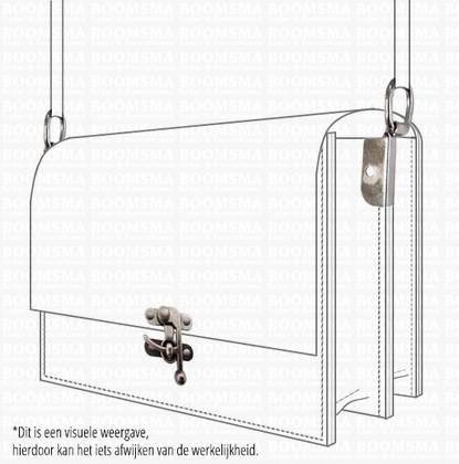 Haak-oog slot mat zilver haak-oog middel (incl. zilverkleurige holnieten) - afb. 2