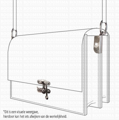 Haak-oog slot zilver middel , (incl. 4× holniet 33)  - afb. 2