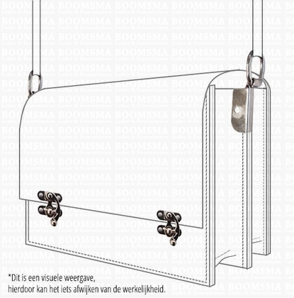 Haak-oog slot zilver haak-oog klein (2,5 × 3 cm)  - afb. 2