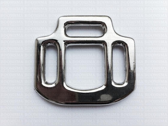 Halsterriemoog  zilver 19 mm (3 ogen)  - afb. 1