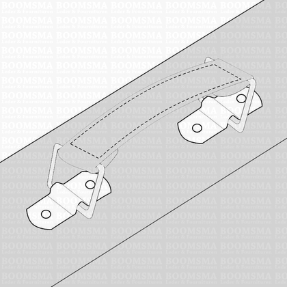 Handvatbrug zilver 45 × 20 mm (per 10 st.) - afb. 2