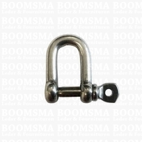 Harpsluiting/ D- sluiting RVS 8 mm (draaddikte 4mm)