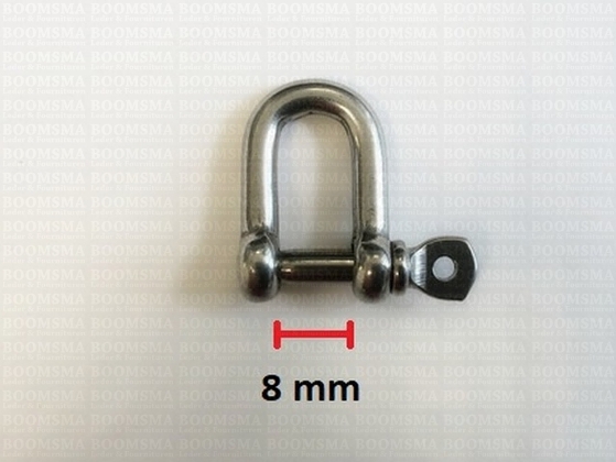 Harpsluiting/ D- sluiting RVS 8 mm (draaddikte 4mm)  - afb. 2