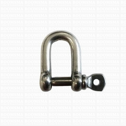 Harpsluiting/ D- sluiting RVS 8 mm (draaddikte 4mm) - afb. 1