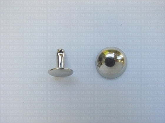 Holnieten: Holniet bol zilver Ø 12 mm, stift 9 mm (per 10) - afb. 2