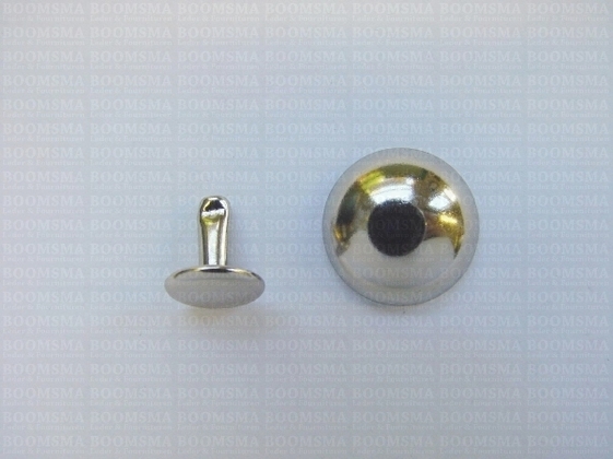 Holnieten: Holniet bol zilver Ø 15 mm, stift 9 mm (per 10) - afb. 2