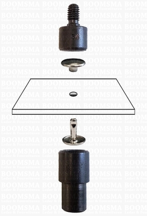 Spindelmachine benodigdheden: Holnietstempel voor spindelmachine voor holniet dubbele kop 00/2 (per set) - afb. 2