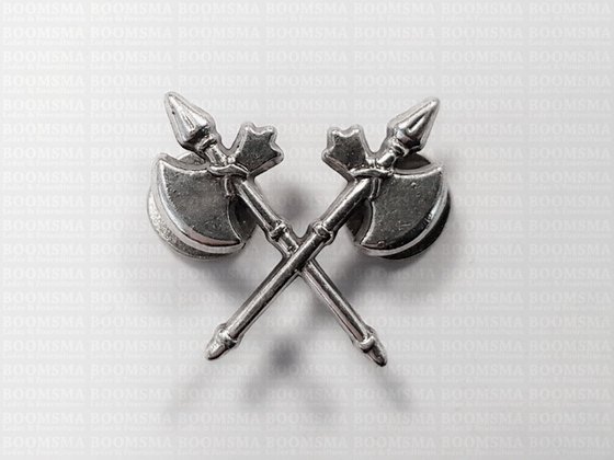 Concho: Keltische concho's met schroef zilver Bijlen 25 × 22 mm - afb. 2