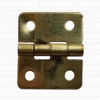 Kofferscharnier (per stuk) goud eenvoudig plat 28 × 34 mm