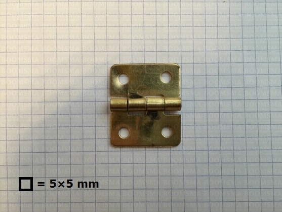 Kofferscharnier (per stuk) goud eenvoudig plat 28 × 34 mm - afb. 2