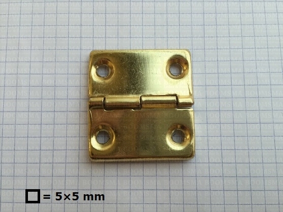 Kofferscharnier (per stuk) goud scharnier bol extra groot 40 × 45 mm - afb. 1