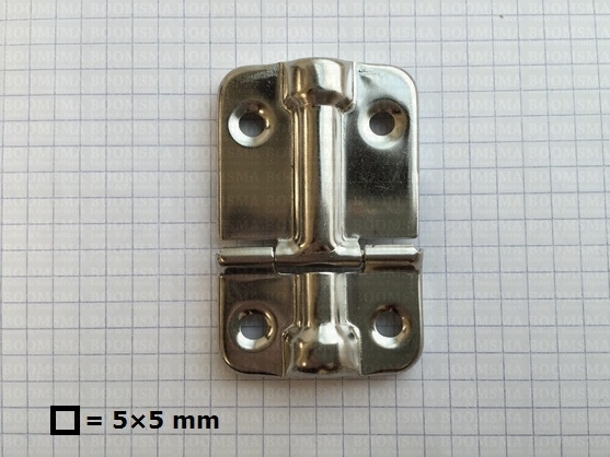 Kofferscharnier (per stuk) zilver scharnier bol lang 40 × 60 mm - afb. 2