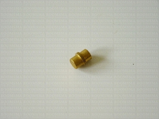 Spindelmachine benodigdheden: Koperen aambeeldje voor spindelmachine goud Ø 12 mm (onderkant ook Ø 12 mm), klein  - afb. 2