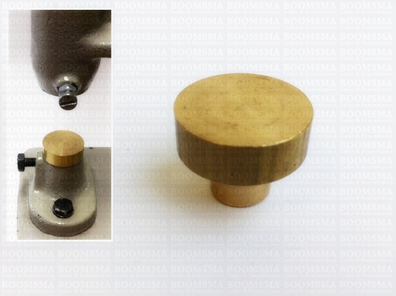 Spindelmachine benodigdheden: Koperen aambeeldje voor spindelmachine goud Ø 24 mm (onderkant Ø 12 mm), groot  - afb. 1